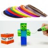 3D ручка с LCD Дисплеем Майнкрафт 3D PEN-11 GEN Minecraft для рисования Эко Пластиком, Фиолетовая + Трафареты (D-2019090660)