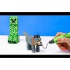 3D ручка с LCD Дисплеем Майнкрафт 3D PEN-11 GEN Minecraft для рисования Эко Пластиком, Фиолетовая + Трафареты (D-2019090660)