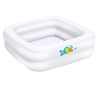 Открытый квадратный надувной детский бассейн с надувным дном Bestway 51116, 86 х 86 х 25 см 84 л белый (D-2019091789) Открытый квадратный надувной детский бассейн с надувным дном Bestway 51116, 86 х 86 х 25 см 84 л белый (D-2019091789)