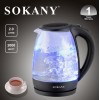 Электрический чайник Sokany SK-601 стеклянный с подсветкой 2л 2000Вт (D-2019090613)