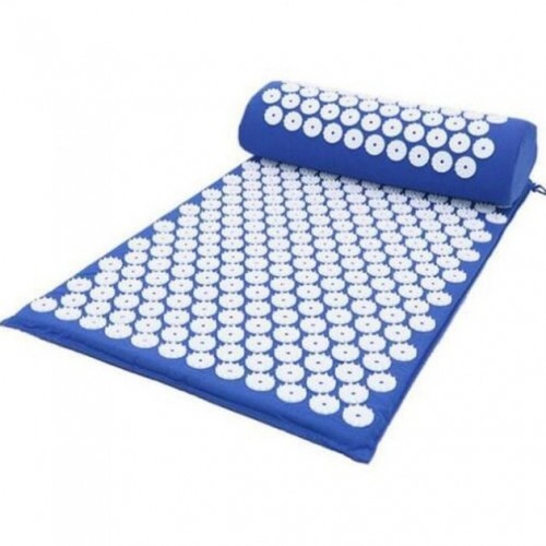 Коврик массажно-акупунктурный Acupressure Mat and Pillow Set с подушкой Синий (D-2019090624)