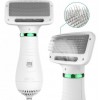 Щётка-фен для шерсти собак и кошек 2в1 PET Grooming Dryer WN-10 портативный массажёр расчёска для груминга животных Белый (D-2019090625)