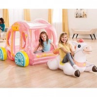 Детский надувной игровой центр интекс карета intex 56514 145 x 135 x 104 см с надувной лошадкой (D-2019092051)