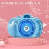 Генератор мыльных пузырей Фотоаппарат  Bubble Camera на батарейках Голубой (D-2019090646)