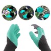 Садовые прочные водонепроницаемые перчатки Garden Genie Gloves с когтями Черно-бирюзовые (D-2019090359)