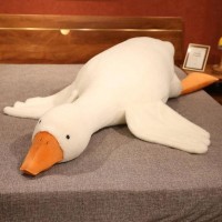 Игрушка подушка мягкая My Kigu Гусь Плюшевая Большая Антистресс Белая 130 см (D-2019091242)