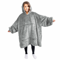 Плед толстовка двухсторонняя халат с капюшоном и рукавами флисовый Huggle Hoodie Blanket 3-в-1 Унисекс Серый One Size (D-2019091217) Плед толстовка двухсторонняя халат с капюшоном и рукавами флисовый Huggle Hoodie Blanket 3-в-1 Унисекс Серый One Size (D-2019091217)