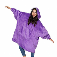 Плед толстовка двухсторонняя халат с капюшоном и рукавами флисовый Huggle Hoodie Blanket 3-в-1 Унисекс Фиолетовый One Size (D-2019091218) Плед толстовка двухсторонняя халат с капюшоном и рукавами флисовый Huggle Hoodie Blanket 3-в-1 Унисекс Фиолетовый One Size (D-2019091218)