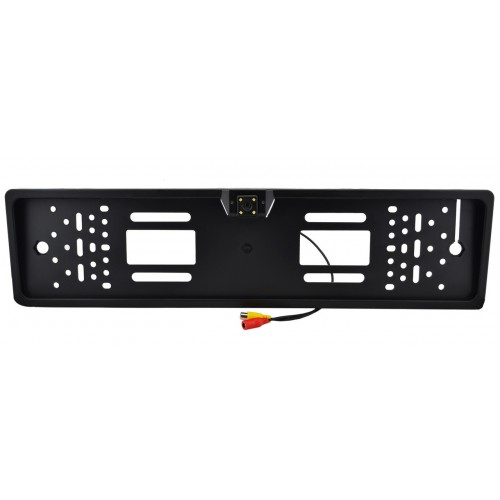 Рамка с камерой заднего вида с LED подсветкой и поворотным механизмом камера автомобильная в номерной рамке автокамера номерная для номера авто под знак автономера авторамка черная (D-2019090774)