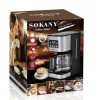 Кофеварка капельная для дома электрическая на 12 чашек с LCD дисплеем Sokany 121E 950W Черная (D-2019090746)