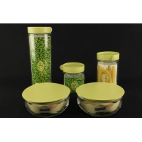 Пищевые контейнеры, емкости для круп сыпучих с крышками Glassware (D-2019091164)