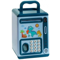 Электронная копилка сейф с отпечатком пальца Cartoon piggy bank 5967А Дракоши синяя (D-2019091967)