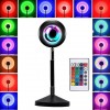 Лампа сансет Sunset Lamp 2.0 RGB c пультом управления проекционный светильник заката / рассвета лампа-ночник 16 оттенков свечения (D-2019091176)