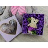 Подарочный набор мыло с мишкой Love You фиолетовый (D-2019090937)