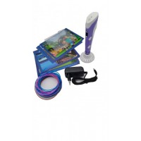3D ручка с LCD Дисплеем Майнкрафт 3D PEN-11 GEN Minecraft для рисования Эко Пластиком, Фиолетовая + Трафареты (D-2019090660)