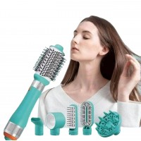 Мультистайлер фен для волос ENZO EN-750 Professional Volumizer 6 в 1 Blow-out Brush, стайлер для укладки волос Бирюзовый (D-2019091407)