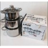 Набор кастрюль A-PLUS 5 слойное дно 3шт кастрюли с прозрачными крышками (D-2019091035)