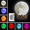 Ночник Светильник настольный 3D Moon Light Lamp Луна на пульте и сенсорное управление 15 см с аккумулятором 16 цветов (D-2019091080)
