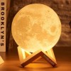 Ночник Светильник настольный 3D Moon Light Lamp Луна на пульте и сенсорное управление 15 см с аккумулятором 16 цветов (D-2019091080)