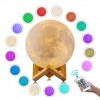 Ночник Светильник настольный 3D Moon Light Lamp Луна на пульте и сенсорное управление 15 см с аккумулятором 16 цветов (D-2019091080)