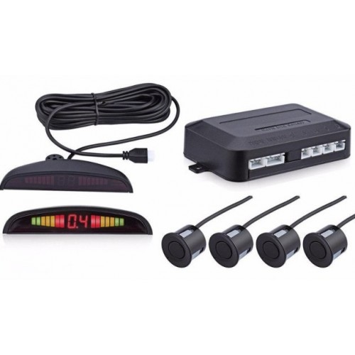 Парктроник с LED дисплеем и датчиками парковки 4 шт Assistant Parking Sensor Черный (D-2019090515)