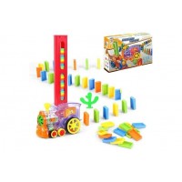 Детская игрушка паровозик с домино Domino Happy Truck разноцветный со звуковыми и световыми эффектами (D-2019091284)