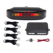 Парктроник с LED дисплеем и датчиками парковки 4 шт Car Radar Pro Silver (D-2019090514)