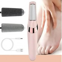 Роликовая пилка для пяток пемза с 2 роликами электрическая Wanhengda Pedi Electronic Розовая (D-2019091574)