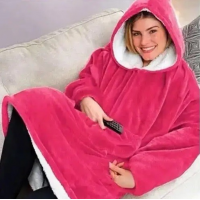 Плед толстовка двухсторонняя халат с капюшоном и рукавами флисовый Huggle Hoodie Blanket 3-в-1 Унисекс Розовый One Size (D-2019091997) Плед толстовка двухсторонняя халат с капюшоном и рукавами флисовый Huggle Hoodie Blanket 3-в-1 Унисекс Розовый One Size (D-2019091997)