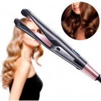 Плойка спиральная для легкого создания локонов hair curler 2в1 утюжок, выпрямитель Черный (D-2019090944)