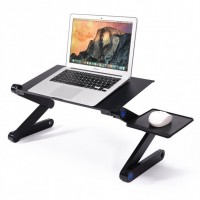 Столик для ноутбука с охлаждением Laptop Table T8, 2 кулера, материал - сплав алюминия (D-2019090989)