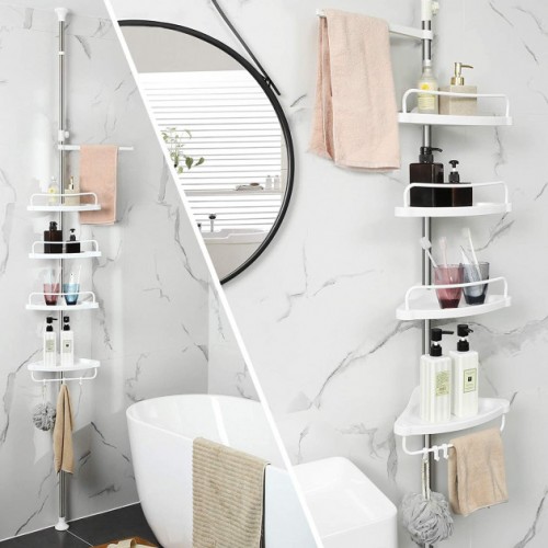 Угловая полка для ванной комнаты Multi Corner Shelf Стойка Стеллаж 4 уровня (D-2019091075)