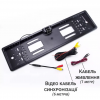 Рамка с камерой заднего вида с LED подсветкой и поворотным механизмом камера автомобильная в номерной рамке автокамера номерная для номера авто под знак автономера авторамка черная (D-2019090774)