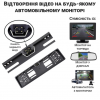 Рамка с камерой заднего вида с LED подсветкой и поворотным механизмом камера автомобильная в номерной рамке автокамера номерная для номера авто под знак автономера авторамка черная (D-2019090774)