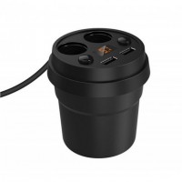 Разветвитель прикуривателя 12/24V (на 2 выхода + USB) KONNWEI (D-2019090976)