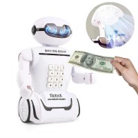 Электронная копилка робот с кодовым замком Robot Piggy Bank со светильником (D-2019090575)