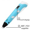 3Д ручка для рисования с LED дисплеем MHz Smart 3D Pen 2 Синяя (D-20190900002)