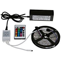 Светодиодная лента RGB 5050 300 LED Plus 5м с пультом и блоком питания (D-2019090362)