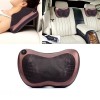 Массажная подушка массажер для шеи и спины MASSAGE PILLOW QY-8028 Plus с подогревом Коричневая (D-2019090502)