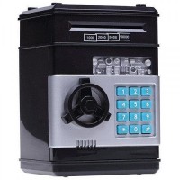 Электронная копилка Сейф банкомат Number Bank, с кодовым замком и купюроприемником "класическая" чёрная (D-2019090570)