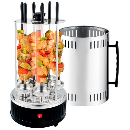 Электрошашлычница для дома Domotec BBQ на 6 шампуров 1000W (D-2019090442)