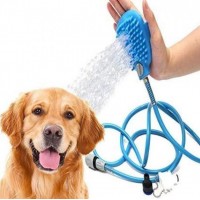 Щетка-душ для собак Pet Bathing Tool душ для купания собак и котов удобная щетка для купания животных Голубая (D-2019091385)