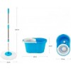 Швабра с турбо отжимом и ведром с корзиной центрифугой Spin Mop 360 Голубое (D-2019090561)
