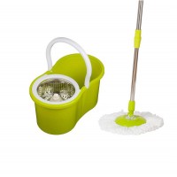 Швабра с турбо отжимом и ведром с корзиной центрифугой Spin Mop 360 Зеленое (D-2019091427)