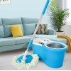 Швабра с турбо отжимом и ведром с корзиной центрифугой Spin Mop 360 Голубое (D-2019090561)
