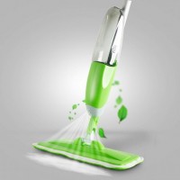 Швабра с распылителем воды универсальная для мытья полов и окон Healthy Spray Mop с насадкой из микрофибры Зеленая (D-2019091381)
