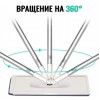 Швабра с отжимом и ведром 7л комплект для мытья пола и уборки с самоотжимом лентяйка для мойки полов универсальная профессиональная удобная плоская квадратная насадка из микрофибры набор (D-2019090607)