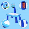 Детский мольберт проектор для рисования со слайдами 3 в 1 Projector Painting столик для рисования по проекциям + фломастеры Синий (D-2019090662)