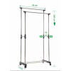 Двойная Вешалка Double Pole напольная двойная стойка для одежды полка (D-2019091031)