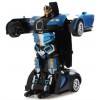 Машинка робот аккумуляторный автобот с пультом на радиоуправлении Bugatti Veyron Robot Car Size 1:12 Синяя (D-2019090689)